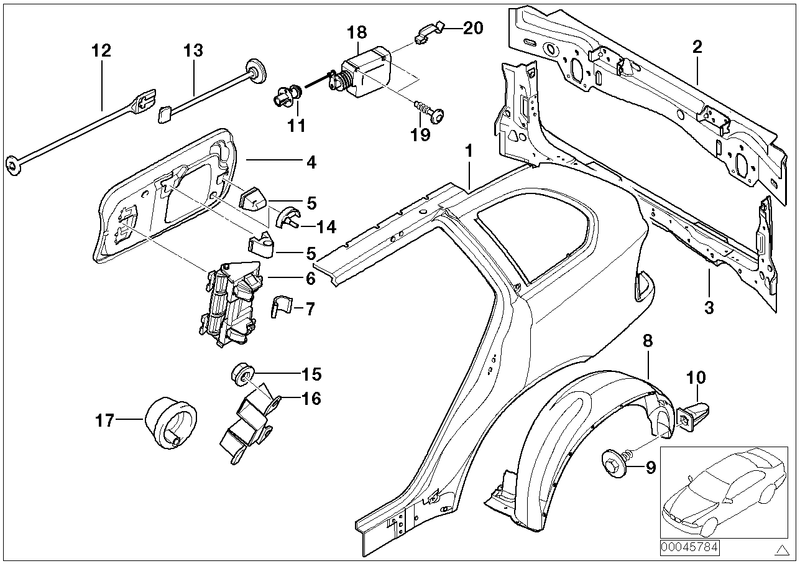 Genuine BMW Outer Panel Tail Trim