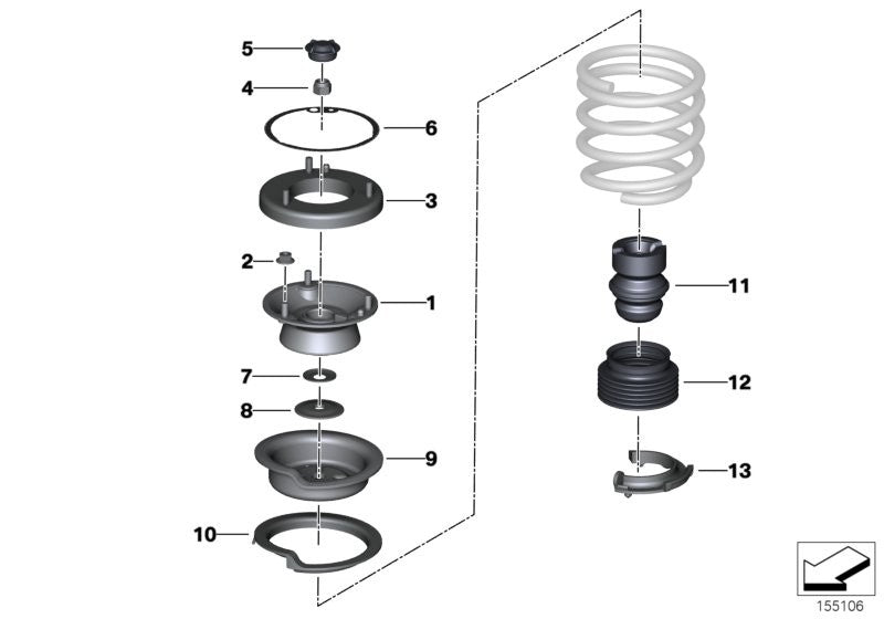 BMW Suspension Strut Support Mount