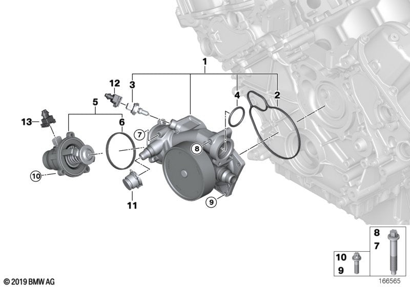 BMW Engine Coolant Water Oil Temperature Sensor