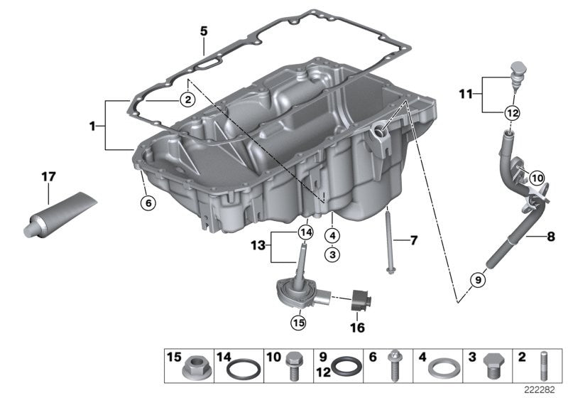 Genuine BMW Engine Oil Sump Gasket Steel