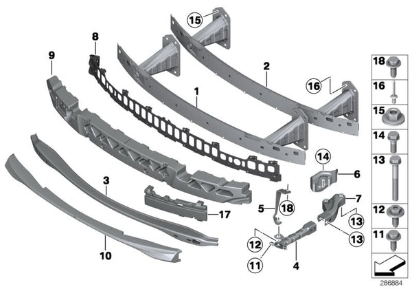 Genuine BMW Bumper Carrier