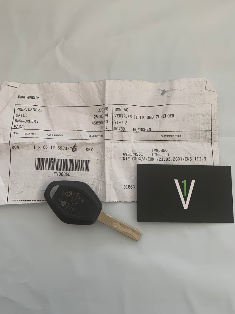 Genuine BMW Master Key with Remote Control FOB 315 MHZ